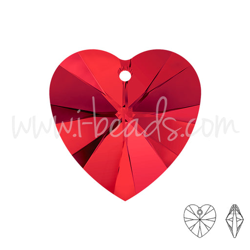 Buy swarovski heart pendant light siam 10mm (2)
