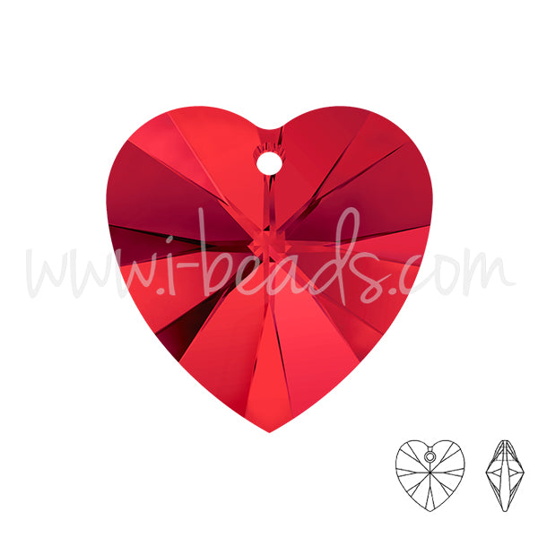 swarovski heart pendant light siam 10mm (2)