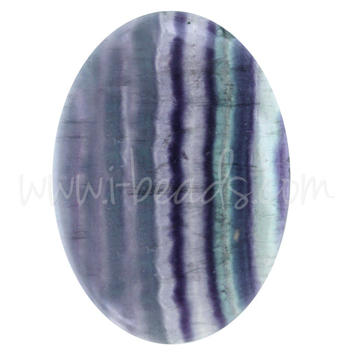 Oval cabochon rainbow fluorite 25x35mm (1)