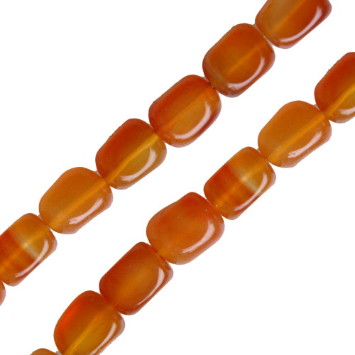 Red agate orange nugget beads 8x10mm strand (1)