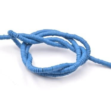 Heishi beads strand 3mm STEEL BLUE polymer clay 40cm (1)