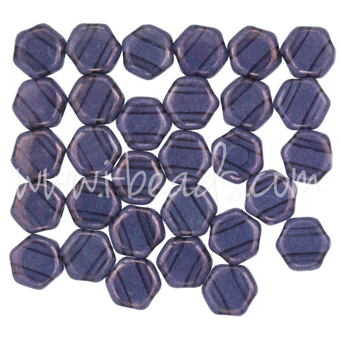 Honeycomb beads 6mm tanzanite vega (30)