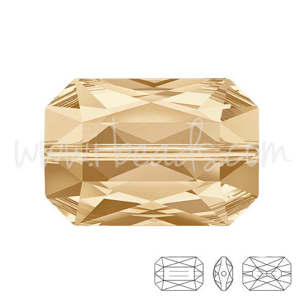 Swarovski 5515 Emerald cut bead crystal golden shadow 18x12mm (1)