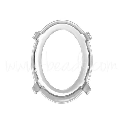 Swarovski setting for 4122 oval rivoli 14x10.5mm rhodium (1)