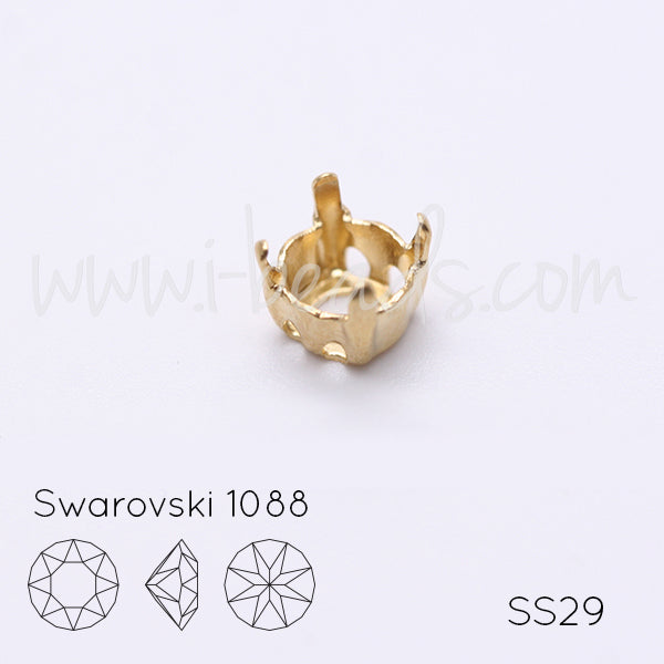 Sew on setting for Swarovski 1088 SS29 gold plated (6)