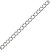 Buy Curb chain with 2.4mm rings metal silver plated (1m)