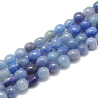Buy Nuggets beads Natural Aventurine blue Beads 8-12mm hole 0.8mm (1 strand)
