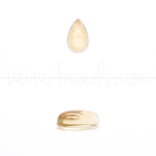 Citrine pear cabochon 8x5mm (1)