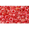 cc341 - Toho beads 6/0 inside colour crystal/tomato lined (10g)