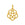 Beads Retail sales Stainless Steel Pendants, Round flower with jump ring, Golden, 13mm (1)