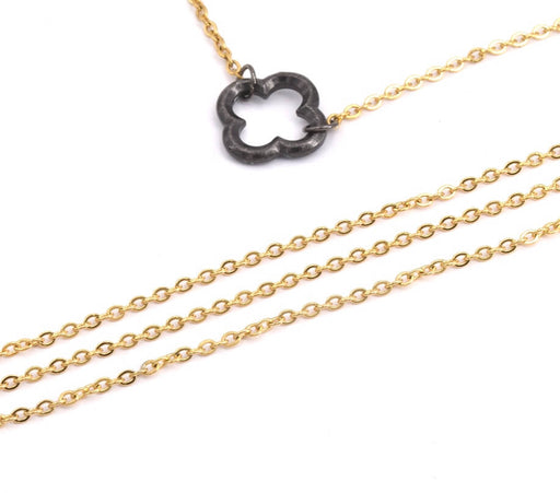 Buy Stainless steel rolo chain GOLDEN 3x2mm (1m)