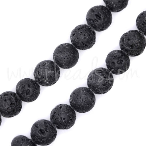 Buy Lava stone round beads 8mm (1)