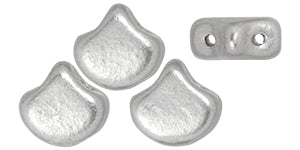 Buy Matubo Ginko leaf matte metallic silver 7.5mm 2 holes (10)