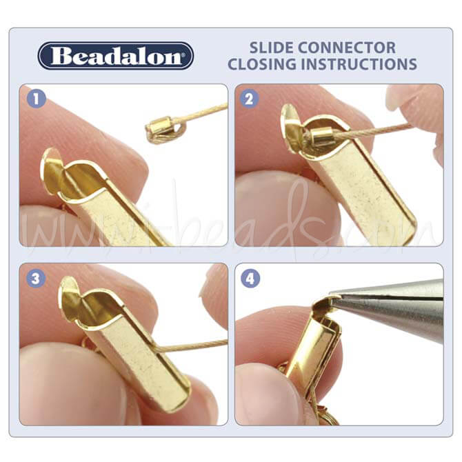 Slide connector set gold 20mm (1)