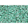 cc264 - Toho beads 15/0 inside colour rainbow crystal/teal lined (5g)