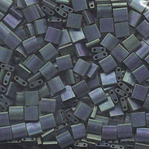 Buy Cc2064 - Miyuki tila beads mat metal blue green 5mm (25 beads)
