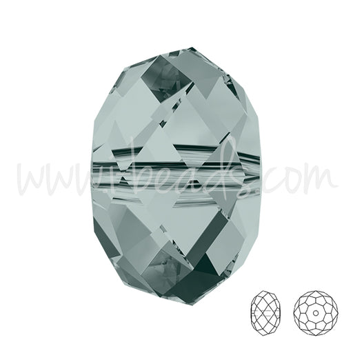 5040 Swarovski briolette beads black diamond 8mm (6)