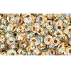 cc994 - Toho magatama beads 3mm gold lined rainbow crystal (10g)