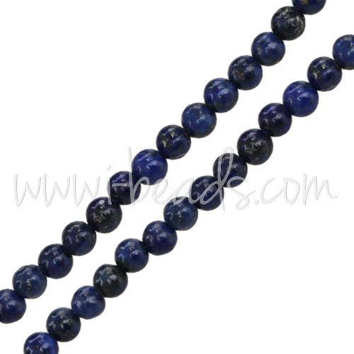 Natural Lapis Lazuli Tiger Round Beads 4mm strand (1)