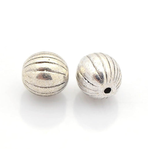 Buy Beads, Lead Free, Cadmium, Nickel Free, Round, 7mm - Antique Silver (2)