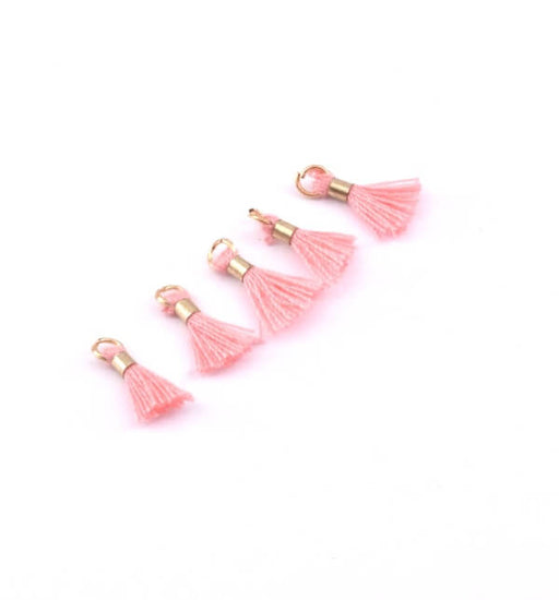 mini tassel with ring rose peach 15mm (5)