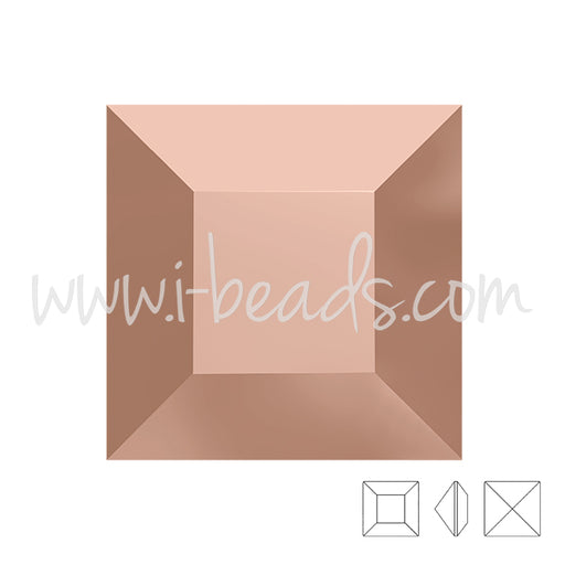 Buy Swarovski Elements 4428 Xilion square crystal rose gold 8mm (1)