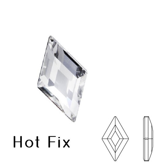 Buy 2773 Swarovski hot fix flat back Diamand Shape rhinestones crystal 6.6x3.9mm (5)