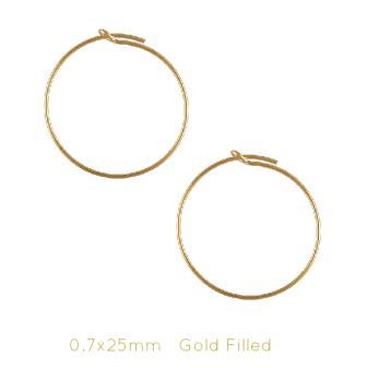 Buy Beading hoop Gold FILLED 14K - 0.7x 25mm (2)