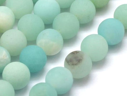 Buy Natural frosted Amazonite Bead Strand round beads 6mm -38 cm - appx 62 beads (1 strand)