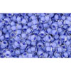 cc977 - Toho beads 11/0 crystal/ neon purple lined (10g)