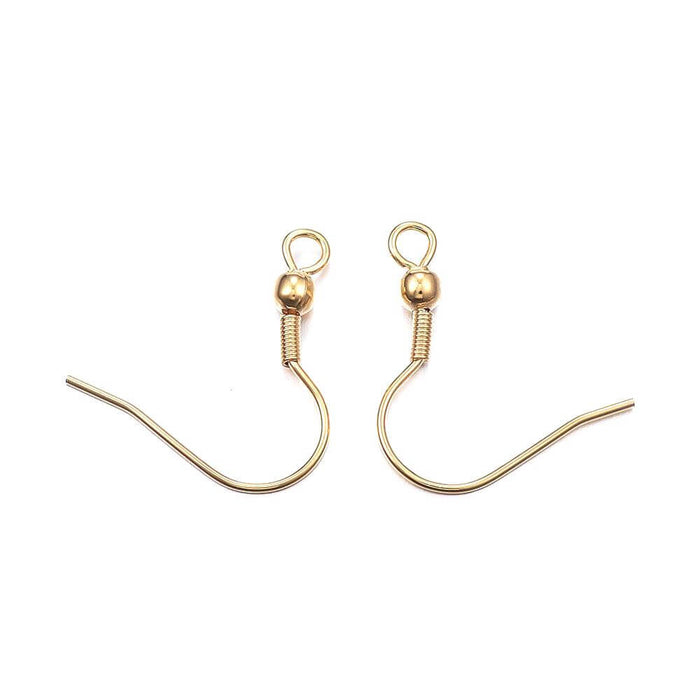 Stainless Steel Earring Hooks,gold Color 19mm (4)