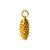 Real pine cone pendant gold 24K 23mm (1)