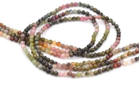 Tourmaline round beads 3mm - 1 strand 36mm 135 beads (1)