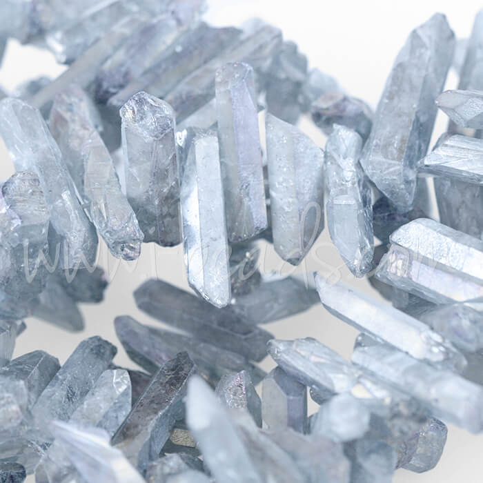 Raw crystal quartz pendants blue crystal (4)