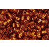 cc34 - Toho beads 8/0 silver lined smoked topaz (10g)