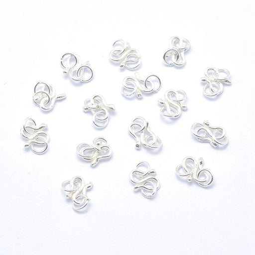 Buy 925 Sterling Silver S Shape Clasps, S-Hook Clasps with rings 11x6mm (1)
