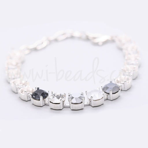 Bracelet setting for 15 Swarovski 1088 SS39 silver plated (1)