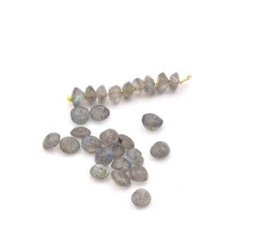 Labradorite chips bicone beads 4x2mm (30)