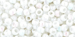 cc401 - Toho beads 8/0 opaque rainbow white (10g)