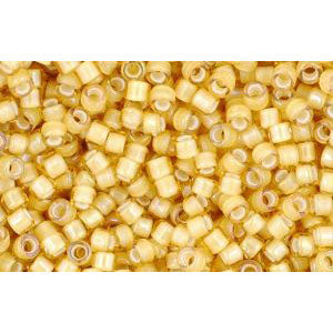 Buy cc948 - Toho Treasure beads 11/0 inside colour jonquil/white lined (5g)