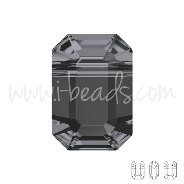 Swarovski 5514 pendulum beads crystal silver night 8x5.5mm (2)