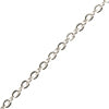 Chain with delicate oval rings 1.6mm metal silver plated (1m)
