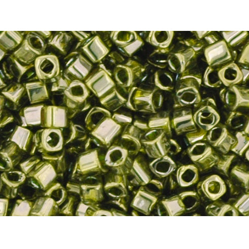 Buy cc457 - Toho cube beads 1.5mm gold lustered green tea (10g)