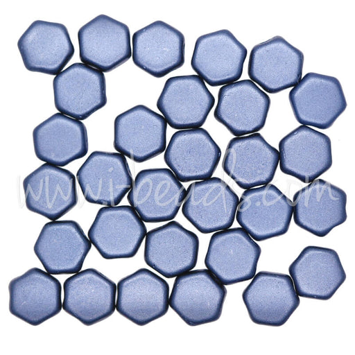 Honeycomb beads 6mm pastel montana blue (30)