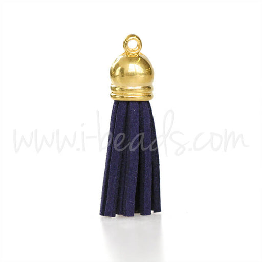 Suede tassel navy blue 36mm (1)