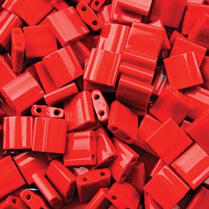 Buy Cc408 - Miyuki tila beads Opaque Red 5mm (25 beads)