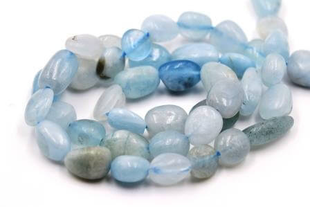 Buy Nuggets beads Natural Aquamarine Beads 7-8mm hole 0.8mm (1 strand)