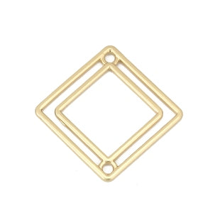 Buy Link and pendant square 20mm golden brass (1)