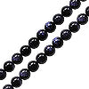Buy Blue goldstone round beads 4mm strand
