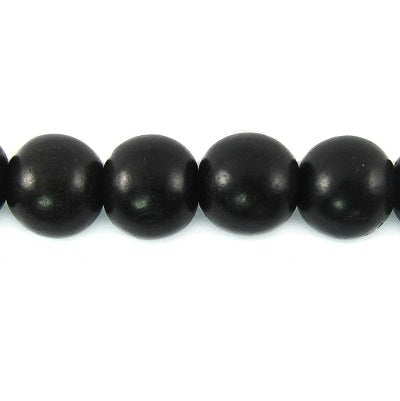 Buy Black EBONY round beads strand 10mm (1)